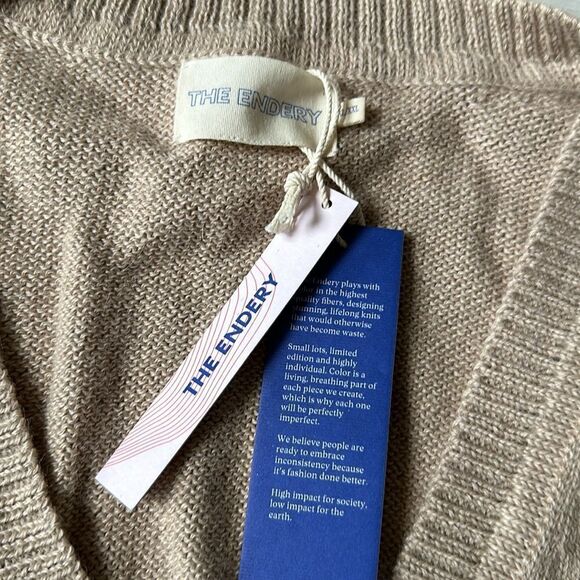 The Endery Cabin Cardigan | Crystal Lake Size XL/XXL in Tan and Blue NWT - Picture 16 of 16